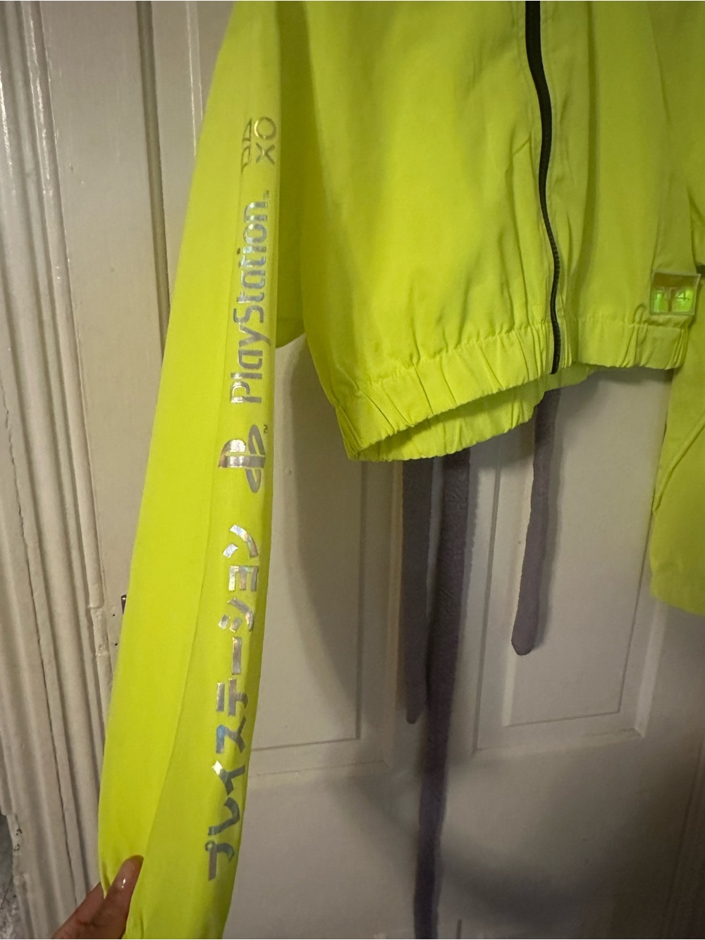 Sony Neon Yellow Cropped Bomber Jacket